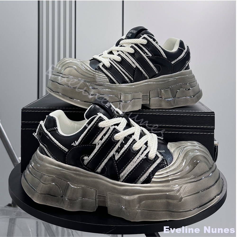 Unique Leather Work - Sepatu Sneakers Chunky Bersol Tebal Pria