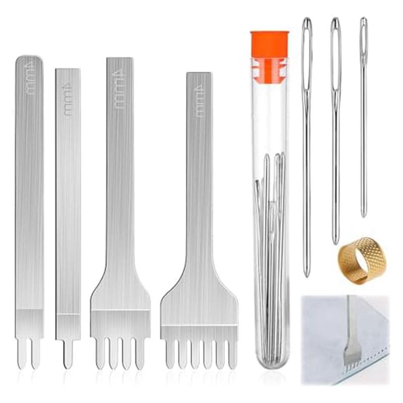 Leatherwork Beginner Tools - ABHI-14Pcs Peralatan Kerja Kulit Dengan Pemotong