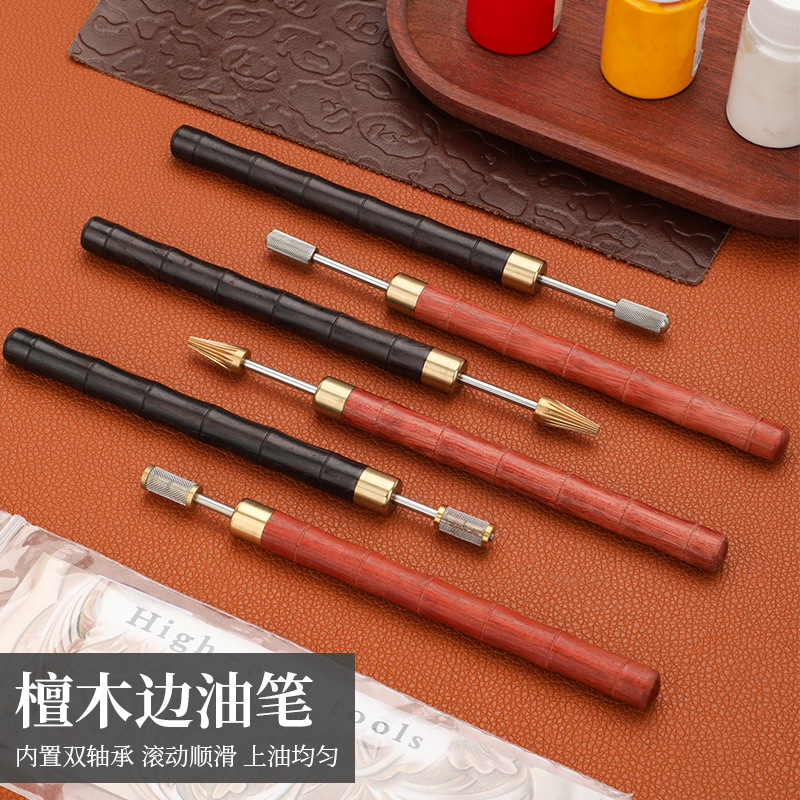 Leather Dye Finish - Pena Lukis Tepi Kayu Ebony dengan