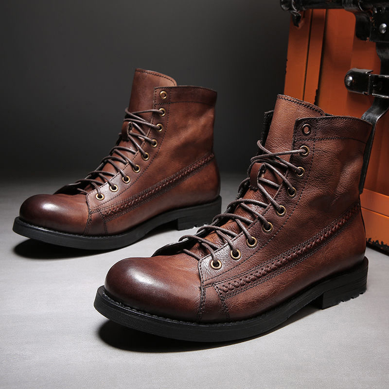 Leatherworking Classic - Sepatu Bot Pria Klasik Kulit Buatan