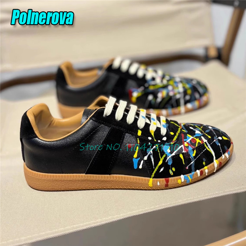 Leather Dye Finish - Sepatu Kasual Trendi Musim Panas Sepatu
