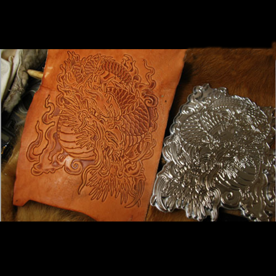 Unique Leather Work - Alat ukir kulit motif naga, desain
