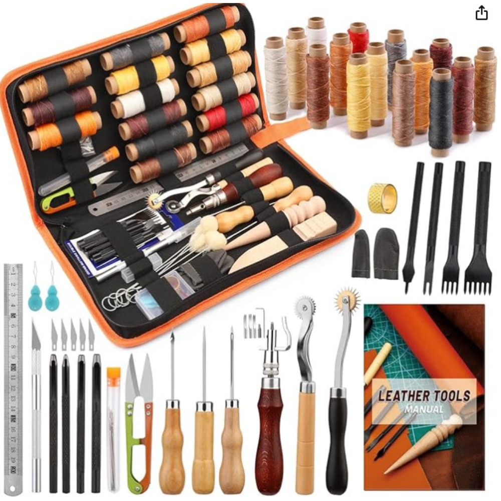 Leatherwork Beginner Tools - Peralatan Kerja Kulit, Kit Kerajinan Kulit