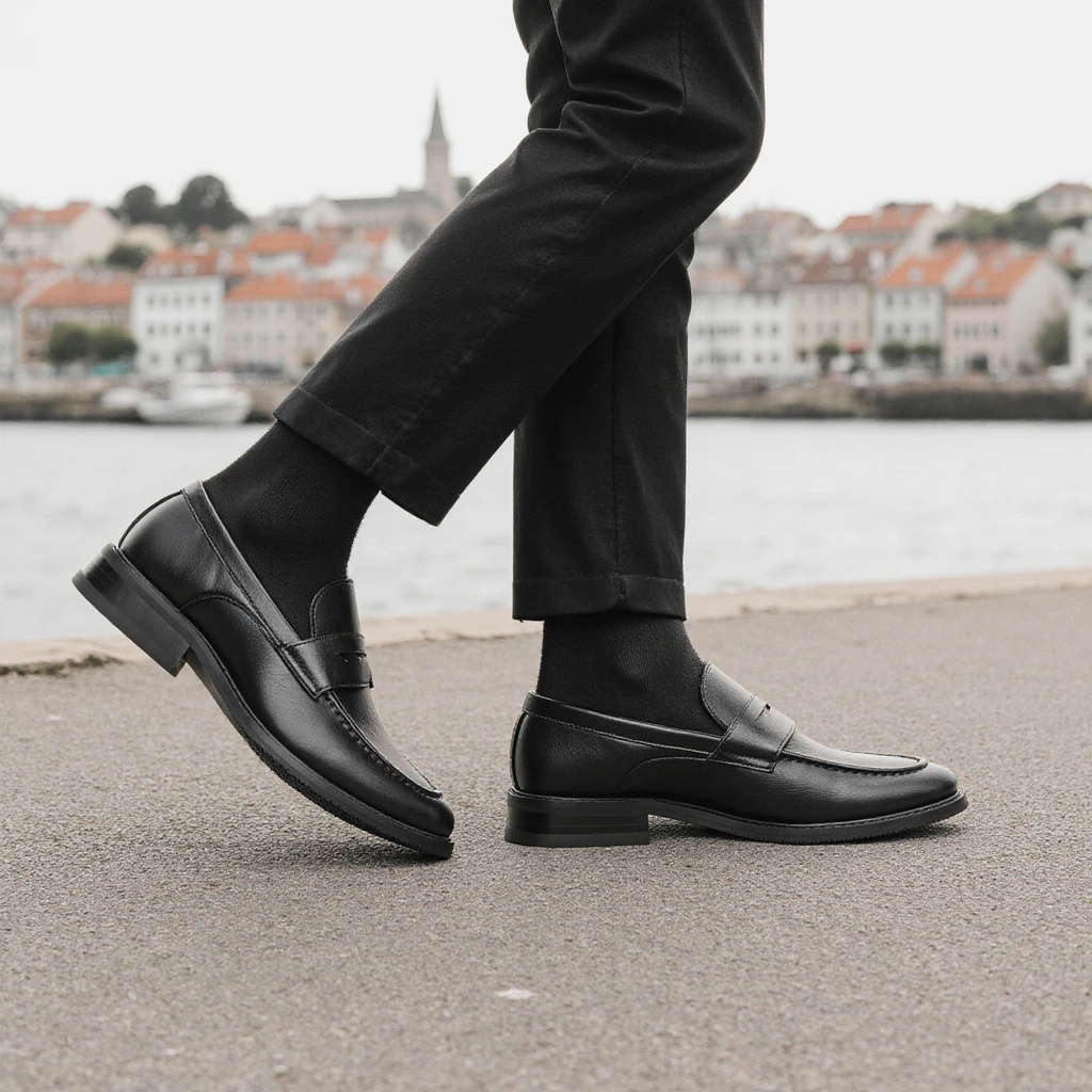 Sepatu Loafer Pria Hitam Klasi - Leatherworking Classic ulasan dan harga
