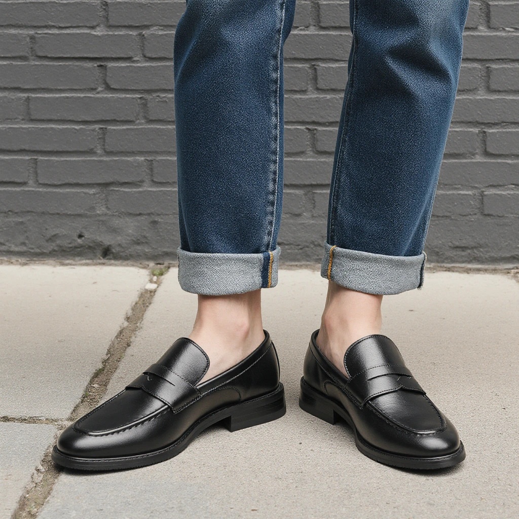 Sepatu Loafer Pria Hitam Klasi - Leatherworking Classic ulasan dan harga