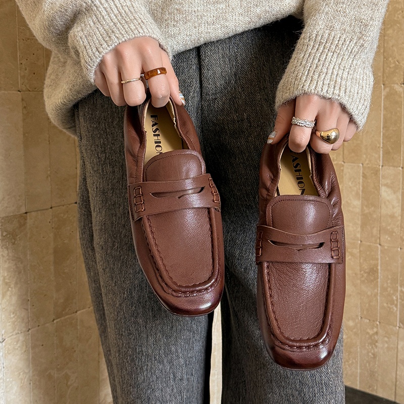 Sepatu Flat Wanita Musim Semi  - Leatherworking Classic ulasan dan harga