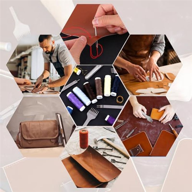 ABHI-14Pcs Peralatan Kerja Kul - Leatherwork Beginner Tools ulasan dan harga