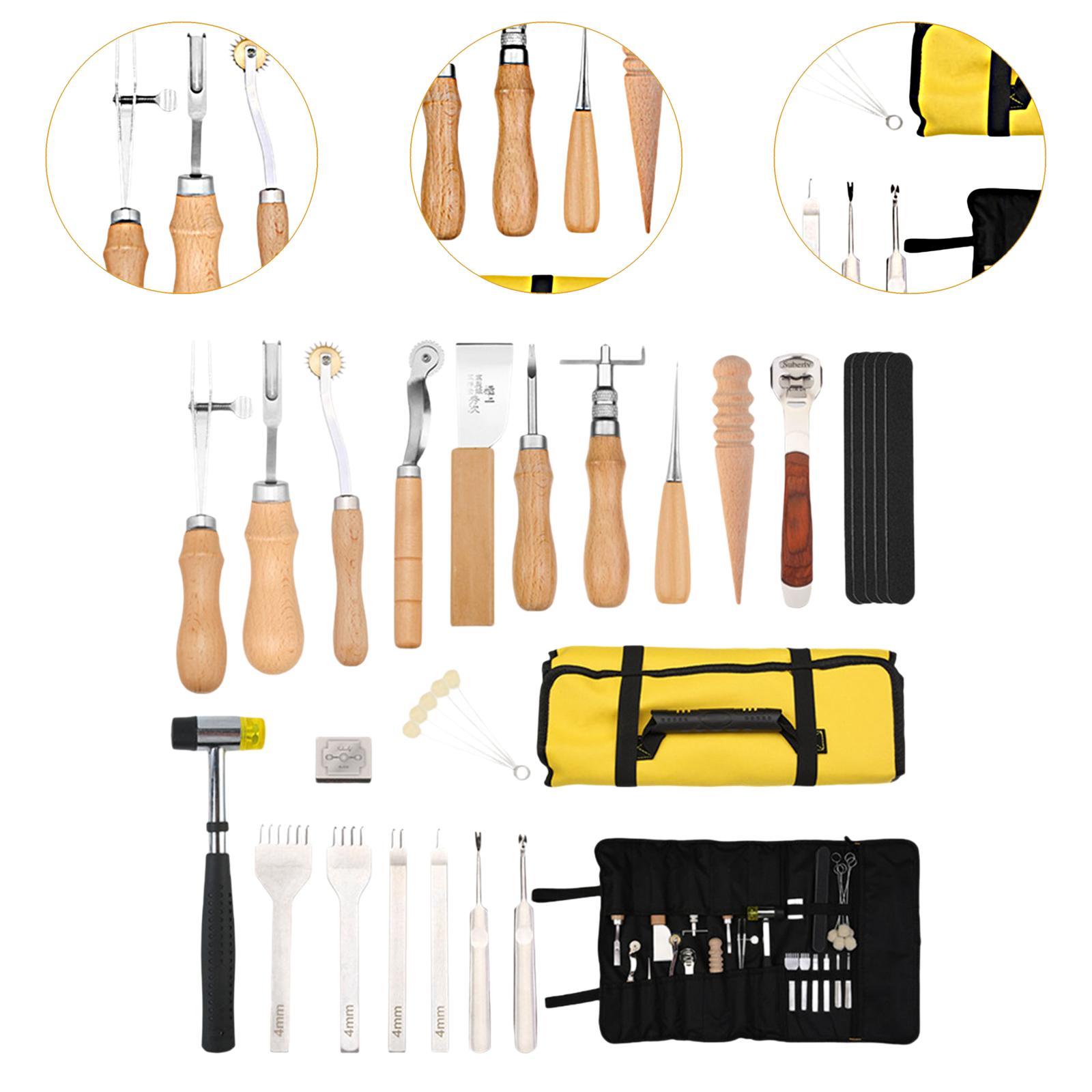 29 Pcs Peralatan Kerja Kulit P - Leatherwork Beginner Tools ulasan dan harga