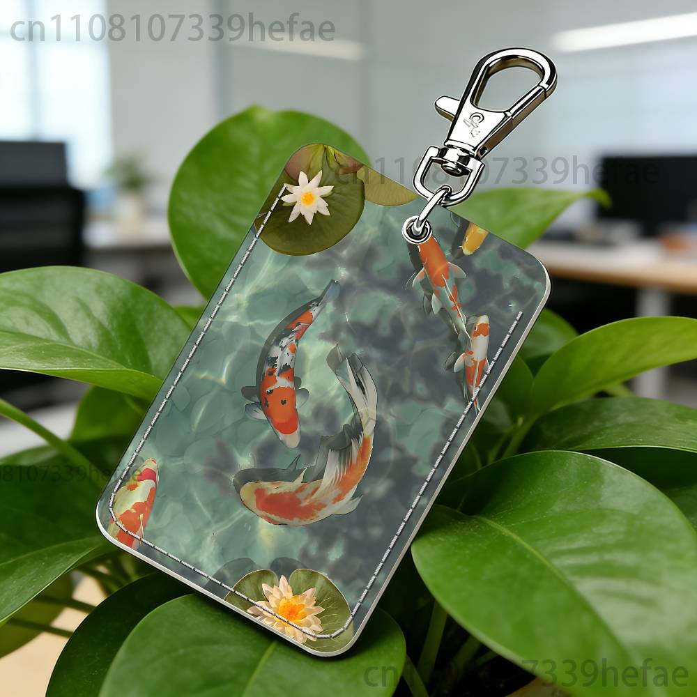 Tempat Kartu Lukisan Ikan Koi  - Leather Work In Art ulasan dan harga