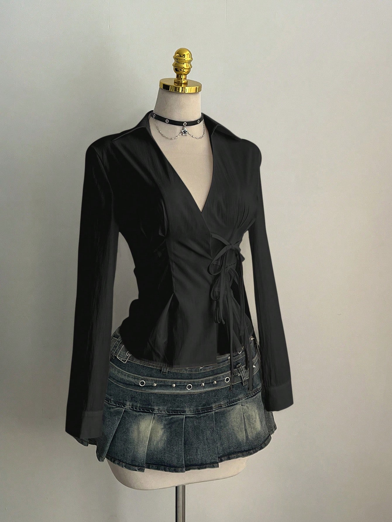 Kemeja Wanita Harajuku Estetik - Unique Leather Work ulasan dan harga