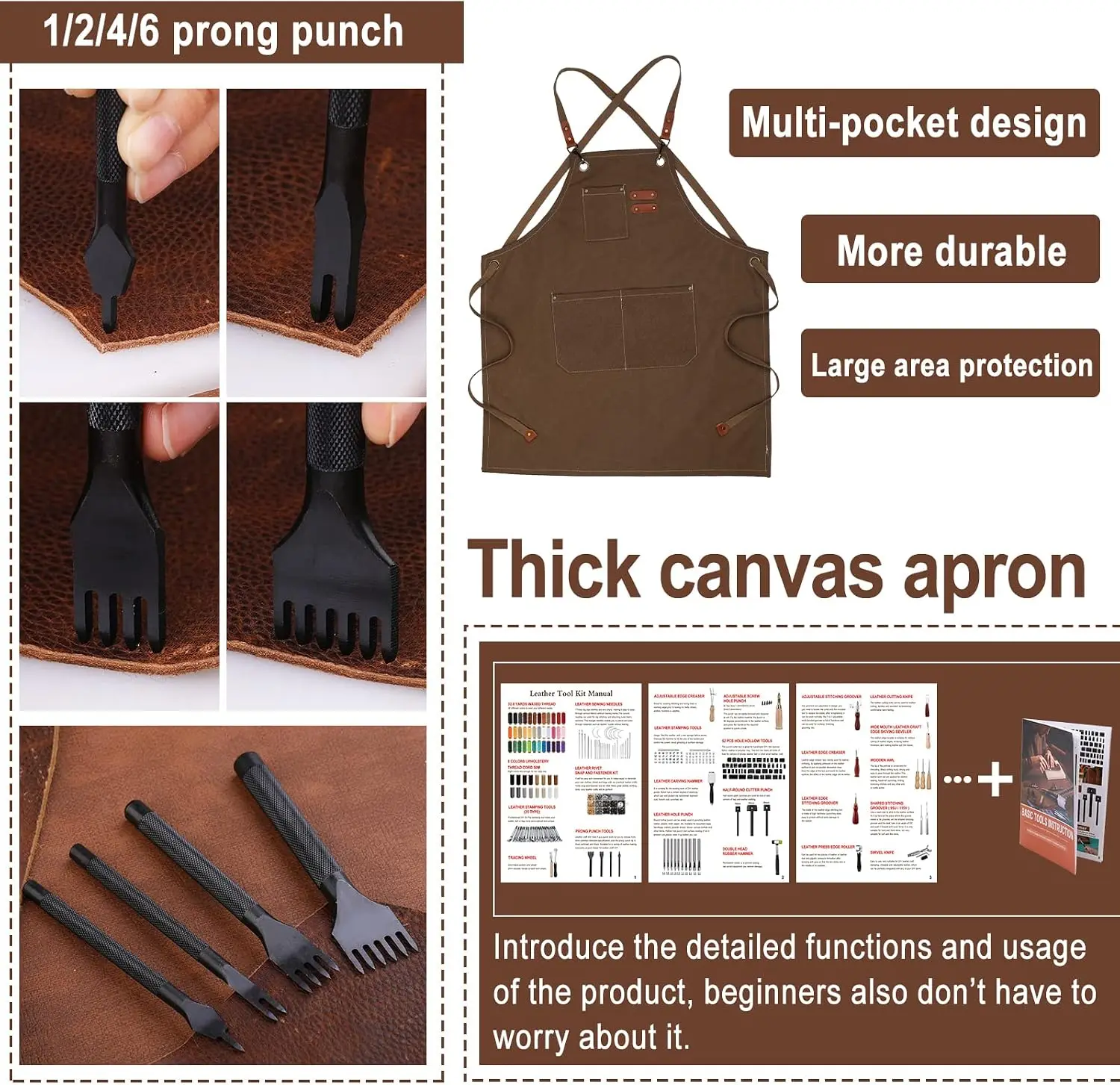 628Pcs Set Peralatan Kerja Kul - Leatherwork Beginner Tools ulasan dan harga