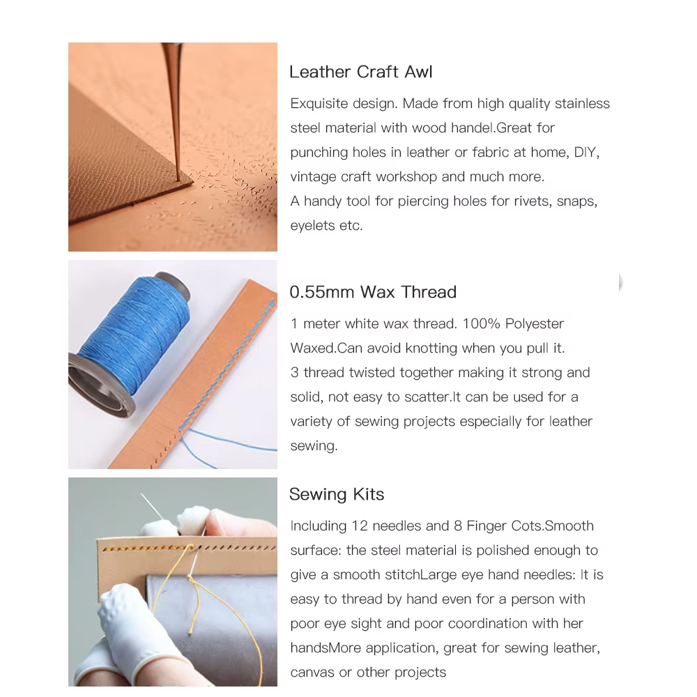 Wuta Profesional Kerajinan Kul - Leatherwork Beginner Tools ulasan dan harga