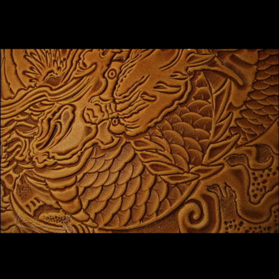 Alat ukir kulit motif naga, de - Unique Leather Work ulasan dan harga