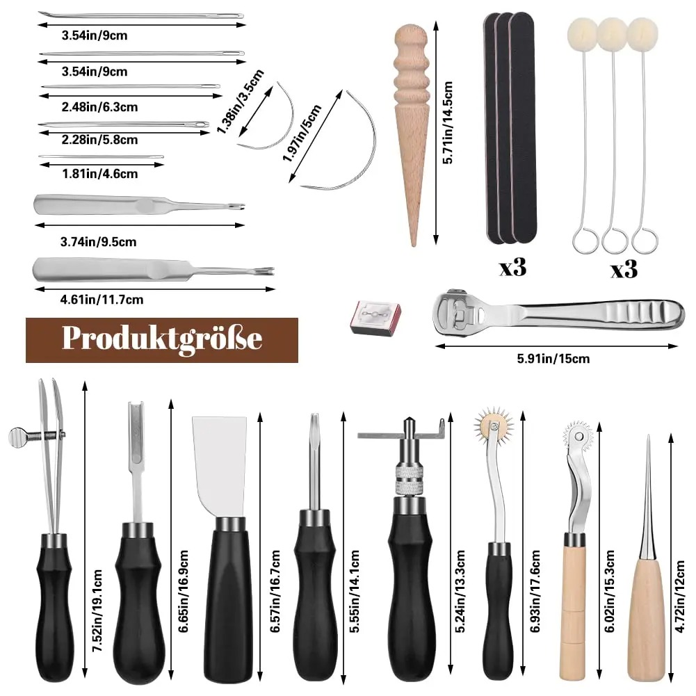 Fenrry 37 Buah Alat Kerja Kuli - Leatherwork Beginner Tools ulasan dan harga