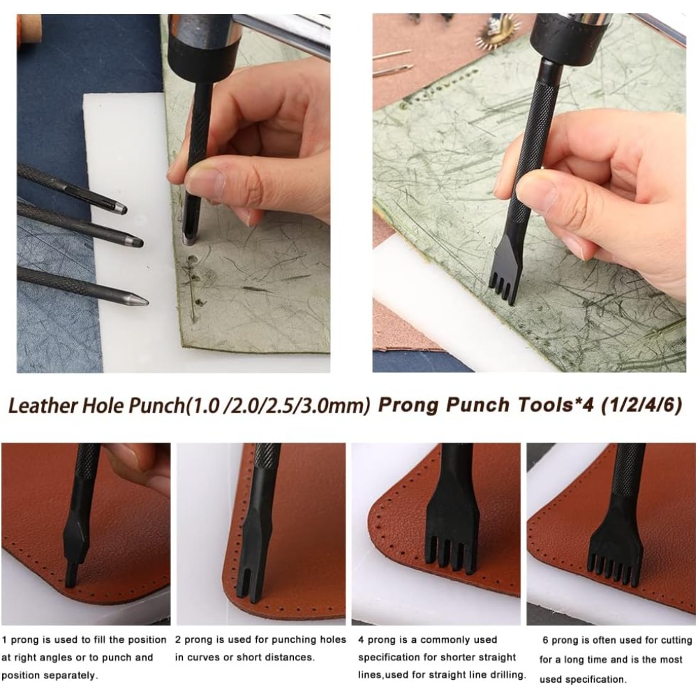 Peralatan Kerja Kulit, Kit Ker - Leatherwork Beginner Tools ulasan dan harga